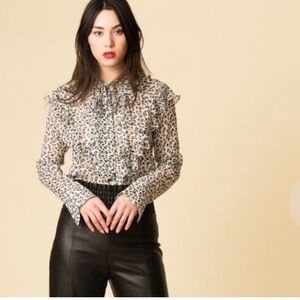 Veronica beard sheer blouse in great condition